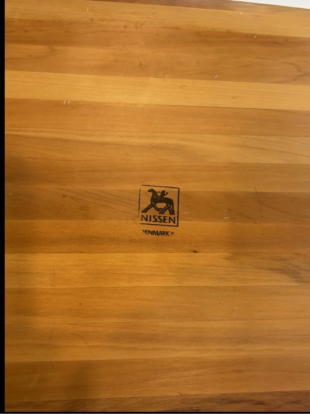 Vintage R Nissen Denmark Teak Cutting Board 22”x13” Mid Century Charcuterie